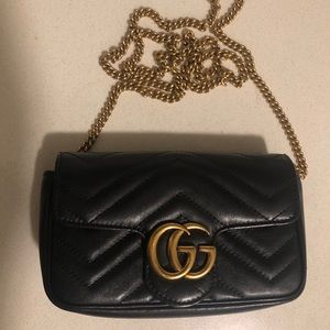 Gucci Marmont leather super mini bag